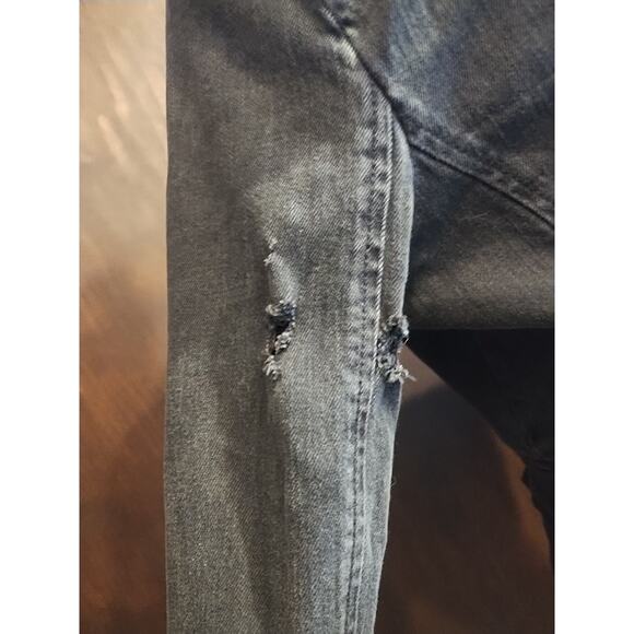 Y2K Gothic Steampunk Moto Biker Jacket Goth Punk Metal Black snap Distressed - Picture 7 of 9